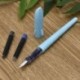 Kék 10db 20Pcs íróeszköz eldobható toll fekete kék szökőkút tintapatron utántöltő