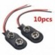 10db MN1604 PP3 9V 9volt elemtartó csipesz rögzítő csatlakozó kábel vezeték fekete 10db MN1604 PP3 9V 9volt elemtartó