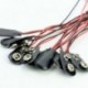 10db MN1604 PP3 9V 9volt elemtartó csipesz rögzítő csatlakozó kábel vezeték fekete 10db MN1604 PP3 9V 9volt elemtartó