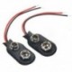 10db MN1604 PP3 9V 9volt elemtartó csipesz rögzítő csatlakozó kábel vezeték fekete 10db MN1604 PP3 9V 9volt elemtartó