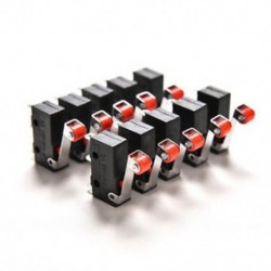 Új 10db Micro Roller kar karva nyitott szoros kapcsoló KW12-3 PCB mikrokapcsoló Új 10db Micro Roller kar kar nyitva szoros