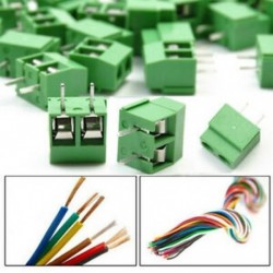 30Pcs 2-utas 2P-os NYÁK rögzítő csavaros sorkapocs csatlakozó 5.08 mm-es 8A 250V-os csatlakozó 30Pcs 2-utas 2P-os NYÁK
