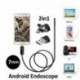 10M 10M Android PC HD endoszkóp vízálló kígyó Borescope USB ellenőrző kamera 7MM