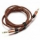 Zöld 3,5 mm-es sztereó AUX audió TRS Jack kábel Nylon hímzett dugó autós telefonhoz 1M