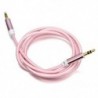 Rózsaszín 1M / 3ft kiváló minőségű AUX kábel 3,5 mm-es férfi és férfi kábel az AUX / MP3 / fejhallgatóhoz