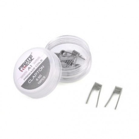 Clapton 0,5Î © 10PCS SS316L rozsdamentes acél RDA vezetékes előregyártott spirálok Flap Vape tekercsek Clapton