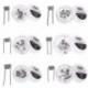 Clapton 0,5Î © 10PCS SS316L rozsdamentes acél RDA vezetékes előregyártott spirálok Flap Vape tekercsek Clapton