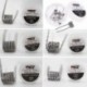 Clapton 0,5Î © 10PCS SS316L rozsdamentes acél RDA vezetékes előregyártott spirálok Flap Vape tekercsek Clapton