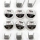 Fused Clapton 0.45Î © 10PCS SS316L rozsdamentes acél RDA vezetékes előregyártott spirálok Flap Vape tekercsek Clapton