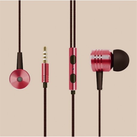 * 3 Vörös 3,5 mm-es fülhallgató mikrofon basszus sztereó fejhallgató fülhallgatóval