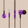 * 3 Sötét lila 3,5 mm-es fülhallgató mikrofon basszus sztereó fejhallgató fülhallgatóval