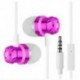 * 5 Rose Pink 3,5 mm-es fülhallgató mikrofon basszus sztereó fejhallgató fülhallgatóval