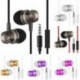 * 7 Fekete 3,5 mm-es fülhallgató mikrofon basszus sztereó fejhallgató fülhallgatóval