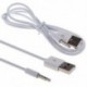 3,5 mm-es jack dugó AUX Audio USB 2.0-as huzal-töltőkábel-adapter kábele iPod iPod MP3