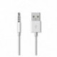 3,5 mm-es jack dugó AUX Audio USB 2.0-as huzal-töltőkábel-adapter kábele iPod iPod MP3