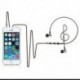 Sötét lila IPhone Samsung 3,5 mm-es dugattyús fülhallgató fülhallgató fejhallgató