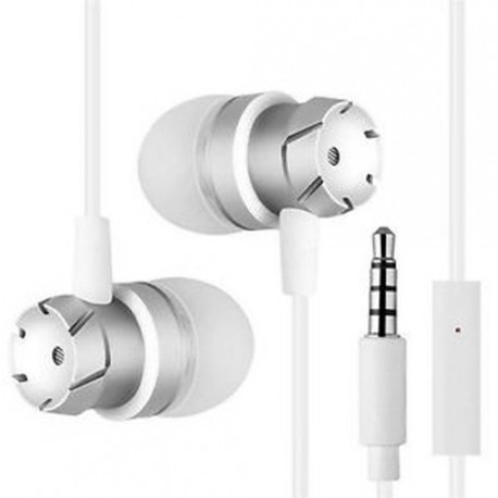 fehér 3,5 mm-es fülbe sztereó fejhallgató fülhallgató Super Bass Music Earbuds fülhallgató mikrofonnal
