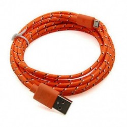 narancs 3M / 10FT kenderkötél Micro USB töltő szinkronizálása Adatkábel kábel a mobiltelefonhoz 3 Színek