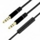 Kék 3,5 mm-es kiegészítő Aux-férfi és férfi sztereó hangkábel-kábel iPod autó MP3-PC-hez