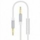 Kék 3,5 mm-es kiegészítő Aux-férfi és férfi sztereó hangkábel-kábel iPod autó MP3-PC-hez