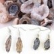 2.5x5cm Natural Agate Geodes Collection Nyers kövek szelet kristályok felére gyógyító fokozat