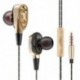Arany 7D HIFI fülhallgató fülhallgató Dual Dynamaic illesztőprogram Super Bass sztereó fejhallgató fejhallgató