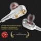 Ezüst 7D HIFI Super Bass sztereó fül fülhallgató Dual Dynamaic vezető fejhallgató fejhallgató