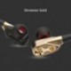 Fekete 7D HIFI fülhallgató fülhallgató fejhallgató Dual Dynamaic meghajtó Super Bass sztereó fejhallgató