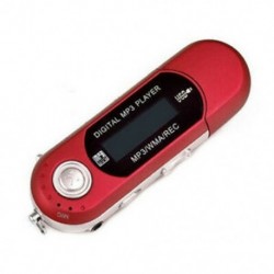 Piros USB 2.0 digitális MP3 lejátszó LCD képernyő támogatás 32 GB-os TF kártya és FM rádió