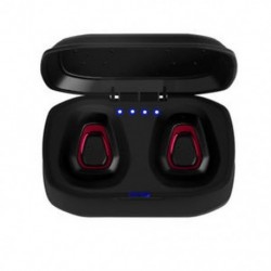 Fekete   piros Mini True vezeték nélküli Bluetooth fülhallgató fülhallgató HIFI fülhallgatóval