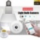 SPY rejtett mini biztonsági IP kamera 360 ° -os panoráma 1080P Wifi vezeték nélküli villanykörte