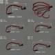 1/0 (4 * 2 cm) Rengeteg 20db acél széles féreghorog akasztóhúzó horgos kampók a puha csípő csalik számára