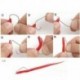 1/0 (4 * 2 cm) Rengeteg 20db acél széles féreghorog akasztóhúzó horgos kampók a puha csípő csalik számára