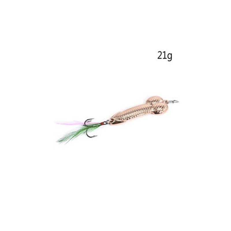 Rose Gold 21g Penis Fishing Lure Bass Funny Tackle Hook Dick
