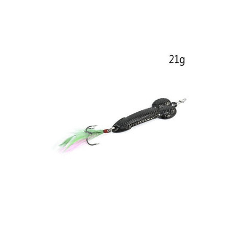 Gun Black 21g Penis Fishing Lure Bass Funny Tackle Hook Dick Spinner Spike  Pike 15g-36g