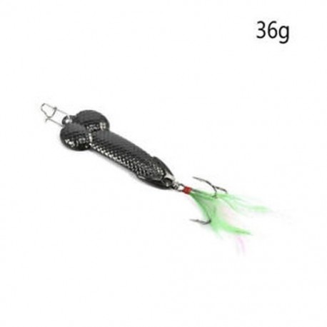 Gun Black 36g Penis Fishing Lure Bass Funny Tackle Hook Dick Spinner Spike  Pike 15g-36g