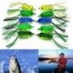 1PC véletlenszerű 5db halászati csalik Nagy béka Topwater Crankbait horog Bass zsákmány eszköz