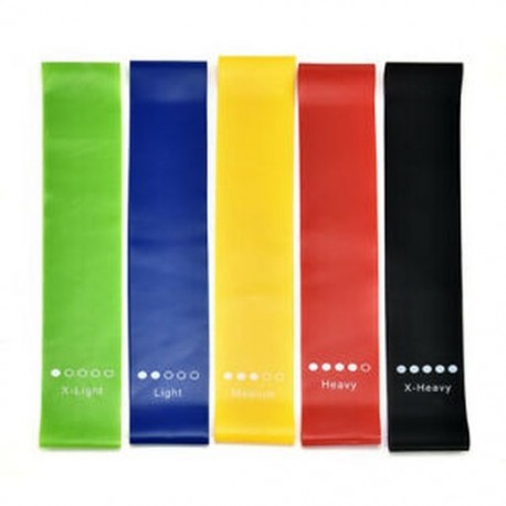 ALL 5 szín Ellenállás rugalmas gumiszalagok Gyakorlati jóga zenekarok Fitness jóga edzőterem edzés JP