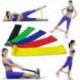 Kék Jóga ellenállás zenekarok Fitness gumi hurok Pilates edzés gyakorlat rugalmas zenekar