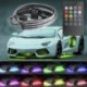 RGB távirányító autó LED csík alváz könnyű lágy fény Alul villogó lámpa