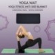 Lila 60x25cm jóga mat 15mm vastag edzőterem edzés fitnesz pilates NonSlip mat