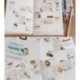 6 Lapos nyúl Hot Calendar Scrapbook Album naplókönyv Decor DIY papír tervező matrica kézműves