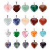 20 darab Szív alakú kő medál Chakra gyöngy DIY hobbi karkötő nyaklánc fülbevaló kiegészítő