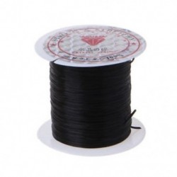 Fekete Elasztikus 1 tekercs gyöngyfűző szál rugalmas poliészter kábel húr ékszer készítéséhez