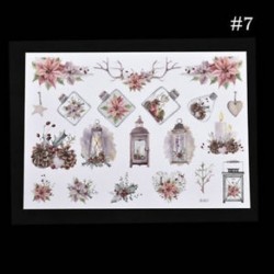 * 7 Karácsonyi Elk / Hóember / Santa Claus Uncut matricák DIY tervező napló album dekoráció