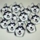 1PCS Husky kutya hímzés varrni vasalat a javítás jelvény ruhák szövet Applique DIY