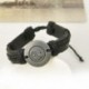 Barna Vintage férfi Yin és yang Wrap bőr Infinity Charm karkötő Retro ékszer ajándék