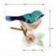 2PCS Virág Madarak Hímzés Applique Kendő DIY Varrás &amp  Vas a javítás jelvény Új
