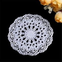 * 2 kerek virág (Dia 8cm) DIY Metal 3D vágószerszámok Stencil Scrapbook Album papírkártya Dombornyomó kézműves