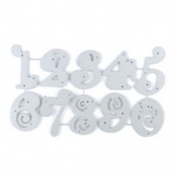 * 13 10 Szám (12 * 6,8 cm) DIY Metal 3D vágószerszámok Stencil Scrapbook Album papírkártya Dombornyomó kézműves